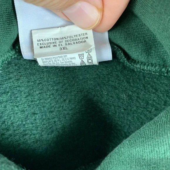 Northeastern State RiverHawks Hoodie Mens 3XL Green Champion NSU Sweatshirt - Picture 5 of 13